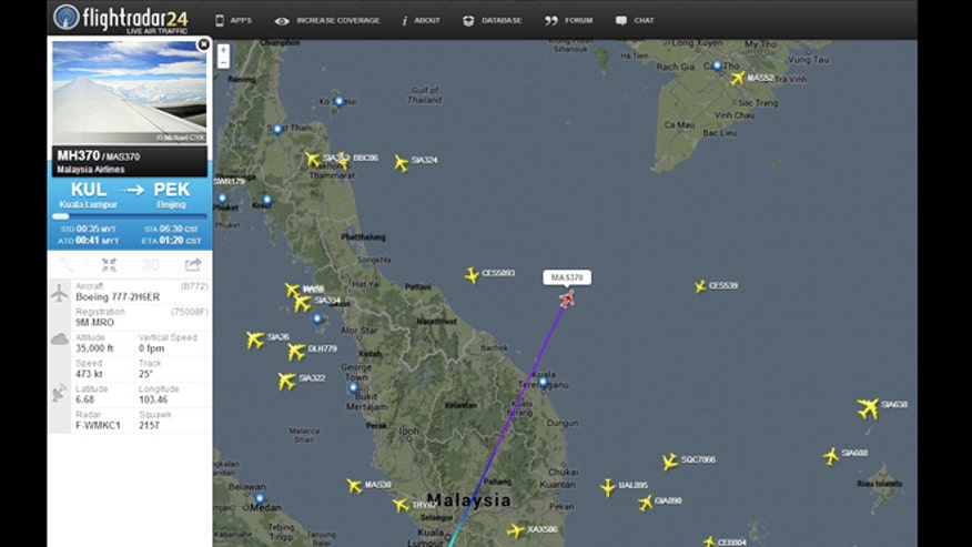 Realtime flight trackers seek missing Malaysian Air flight 370, find